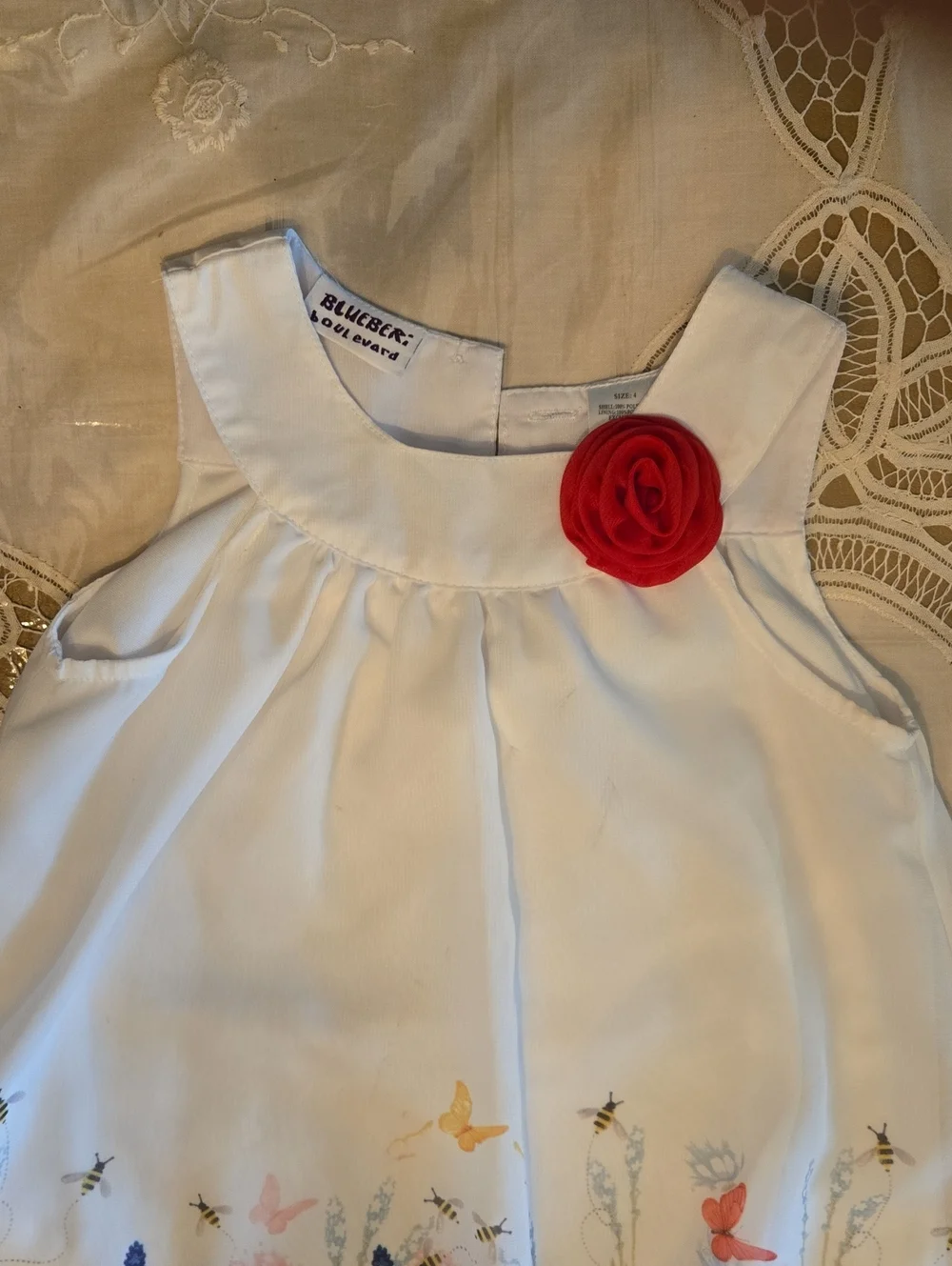 BLUEBERi BLVD FLORAL DRESS & CHILDRENS  PLACE DENIM JACKET SZ 4